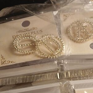 Gold Crystal Initial Brooch